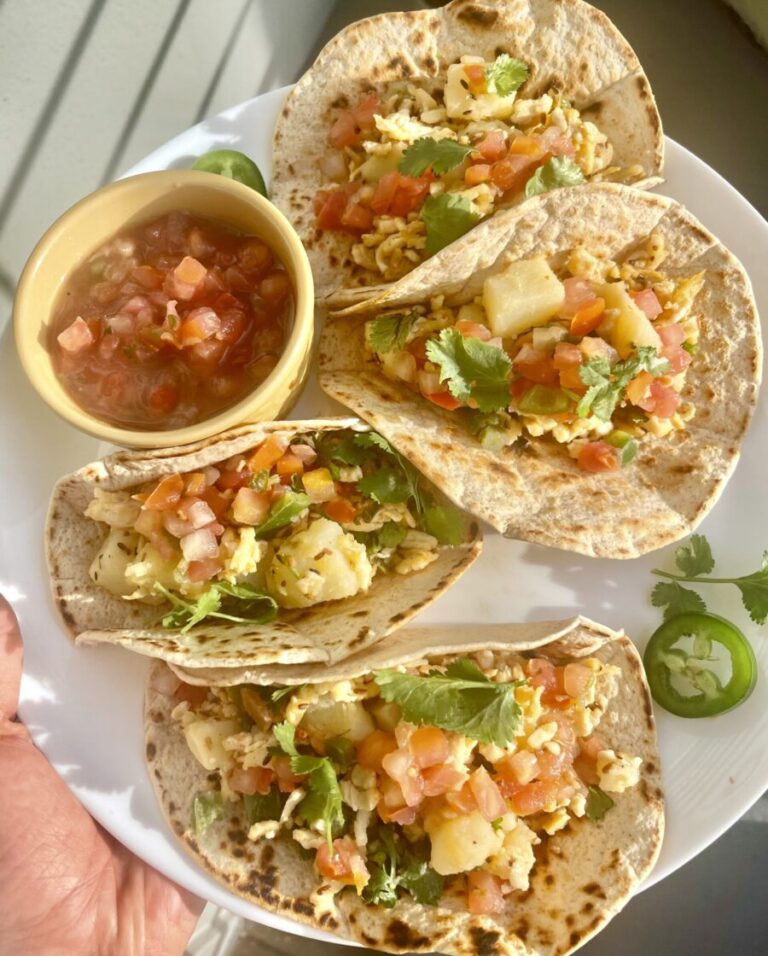 Tofu and Potatoes breakfast tacos recipe vegan