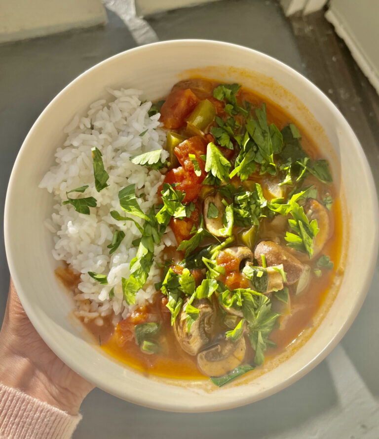 Mushroom and Spinach Etouffee