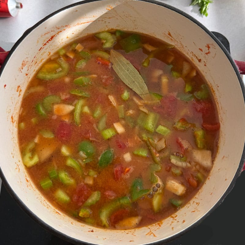 vegan etouffee with mushrooms recipe in one pot