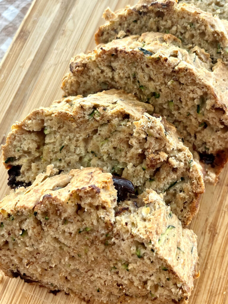 vegan no oil zucchini bread plant based