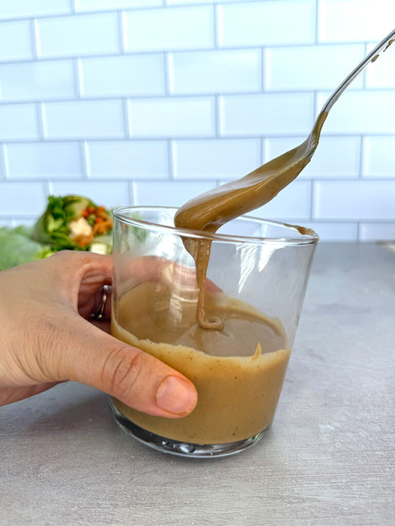 three ingredient vietnamese peanut sauce with hoisin sauce