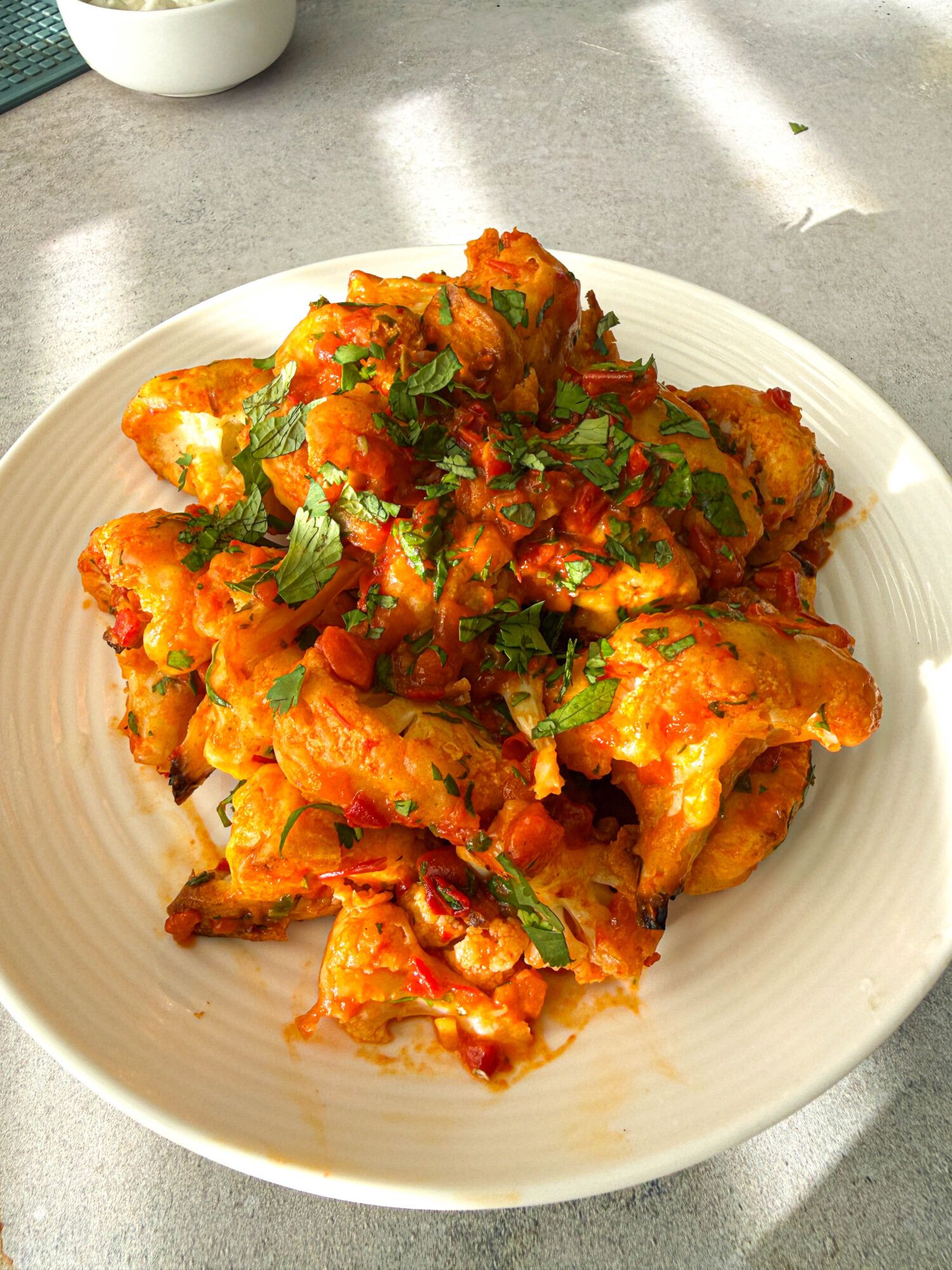 roasted harissa cauliflower bites
