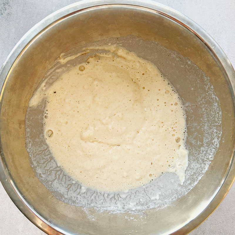 coat the cauliflower florets in a flour batter