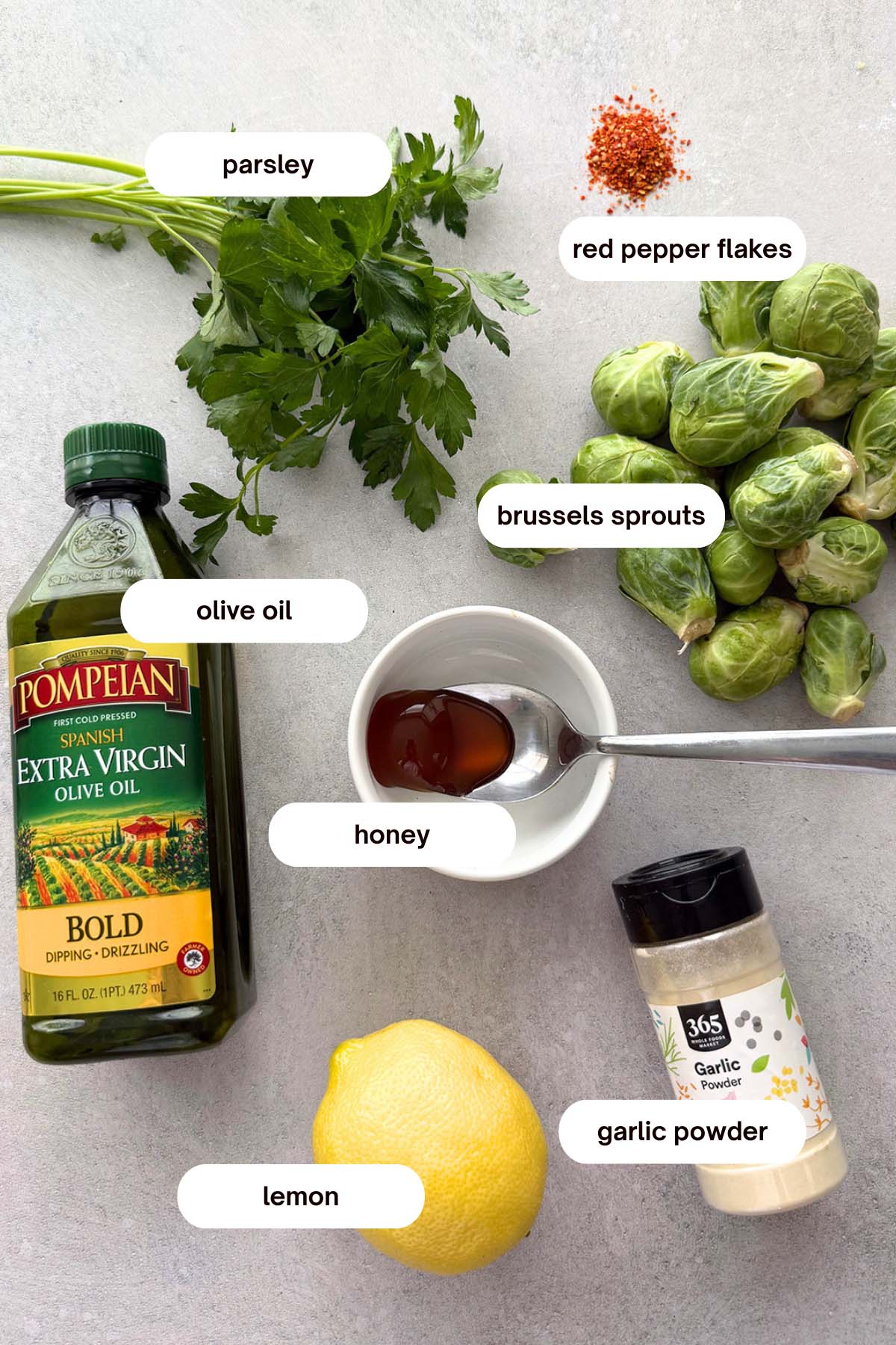 hot honey roasted brussels sprouts ingredients