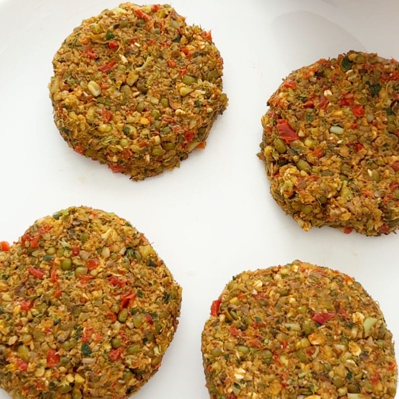 mung bean patty for freezer make ahead