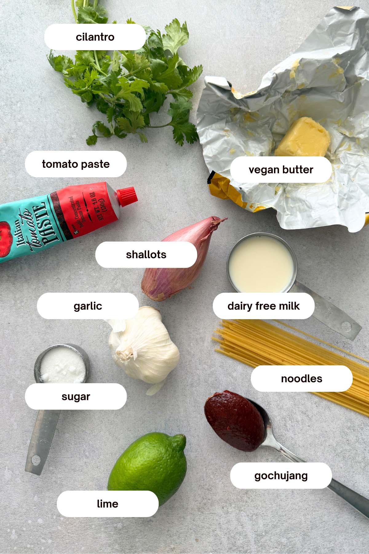 gochujang tomato noodles ingredients